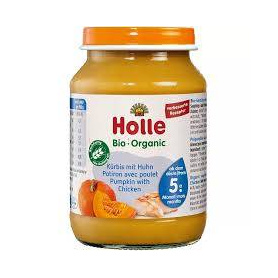 Piure de dovleac si carne de pui, pentru copii +5 luni, eco-bio, 190 g, Holle