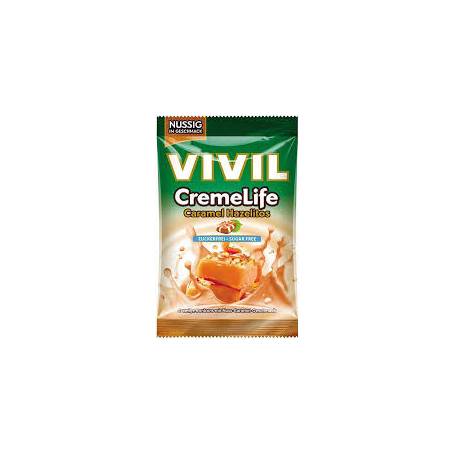 Bomboane Creme Life Classic Alune si Caramel, fara zahar, 90 g, Vivil