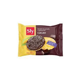 Rondele din porumb cu glazura de cacao, fara zahar, 26 g, Sly Nutritia