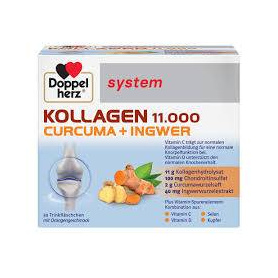 Kollagen 11.000 Curcuma + Ghimbir, 30 flacoane, Doppelherz