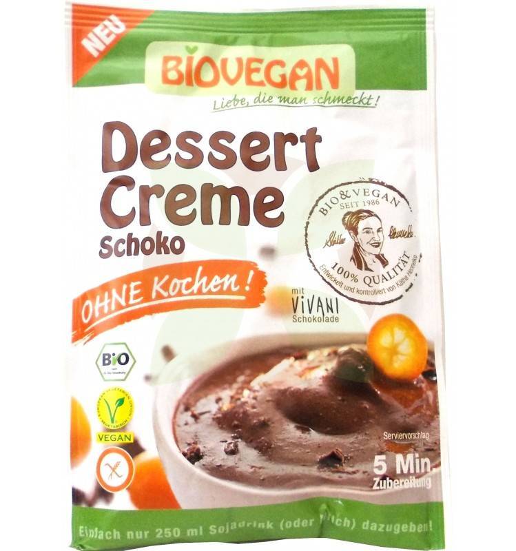 Crema pentru desert cu ciocolata - eco-bio 68g - biovegan