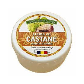 Crema cu castan, musetel si camfor, 20 g, Manicos