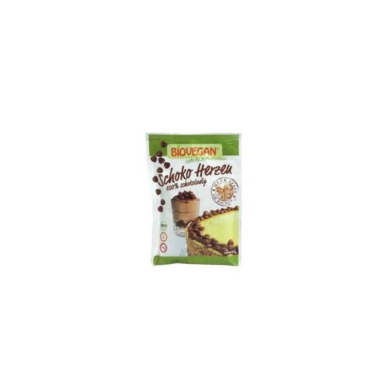 Decoratiuni pentru dulciuri - inimioare de ciocolata - eco-bio 35g -