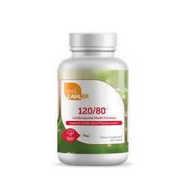 Healthy Heart: 120/80, Formula pentru hipertensiune si sanatatea Inimii, 180 capsule, Zahler - GNC