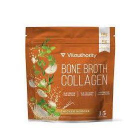 Bone Broth Collagen cu Aroma Naturala De Supa De Pui, 310 g, Vitauthority - GNC