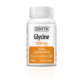 Glycine, relaxarea sistemului nervos, 1000 mg, 60 capsule, Zenyth