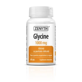 Glycine, relaxarea sistemului nervos, 1000 mg, 60 capsule, Zenyth