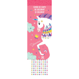Semne de carte de colorat - Unicorni cu strasuri - Editura DPH