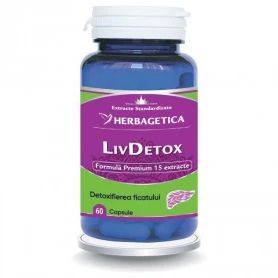 LIVDETOX - detoxificant al ficatului, 60 capsule, Herbagetica