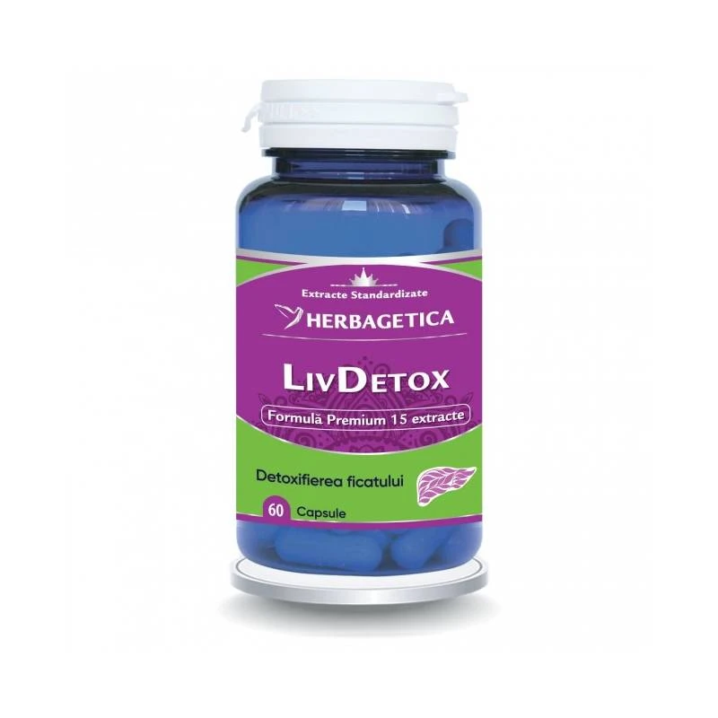 Herbagetica LIVDETOX detoxificant al ficatului…