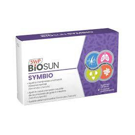 Biosun Symbio, contribuie la mentinerea unui tranzit intestinal normal, 15 capsule, Sun Wave Pharma