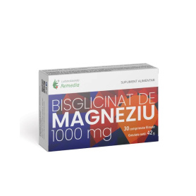 Magneziu Bisglicinat, 1000 mg, 30 capsule,  Laboratoarele Remedia