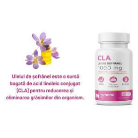 CLA Ulei de Sofranel, 1000 mg, 90 capsule moi, Nutrific