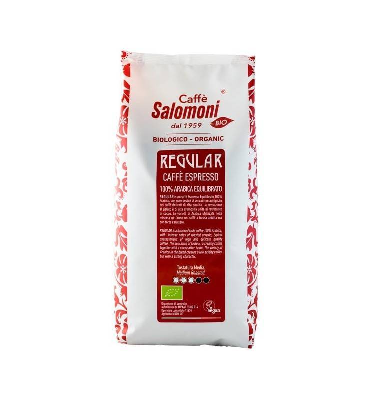 Caffe Salomoni Bio Cafea boabe espresso 100% arabica gourmet - regular - eco-bio 1kg - caffe salomoni