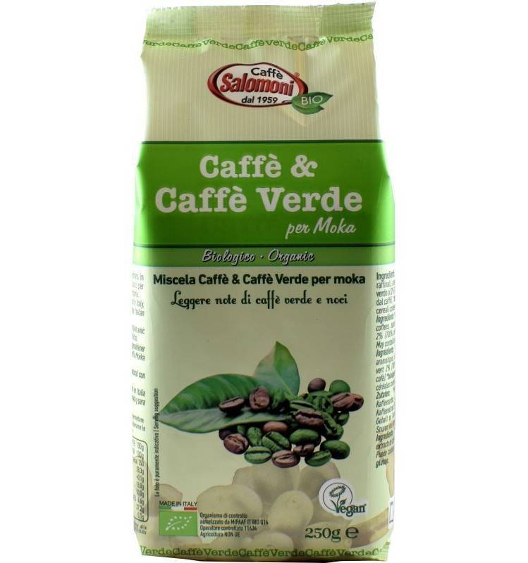 Cafea verde - eco-bio 250g - caffe salomoni