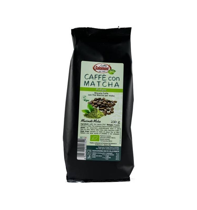 Cafea cu ceai matcha - eco-bio 250g - caffe salomoni