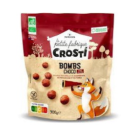 Bilute expandate pentru copii cu ciocolata, eco-bio, 350 g, Crosti