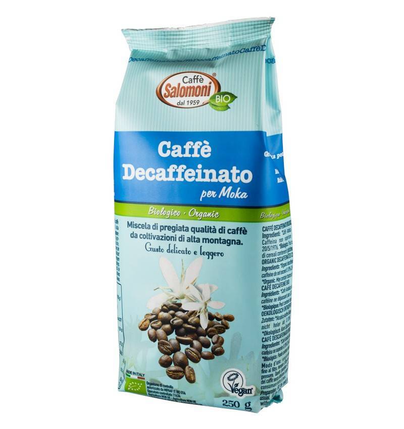 Cafea decofeinizata - eco-bio 250g - caffe salomoni