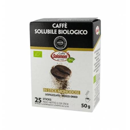 Cafea solubila - doze unice 25* 2g - eco-bio 50g - Caffe Salomoni