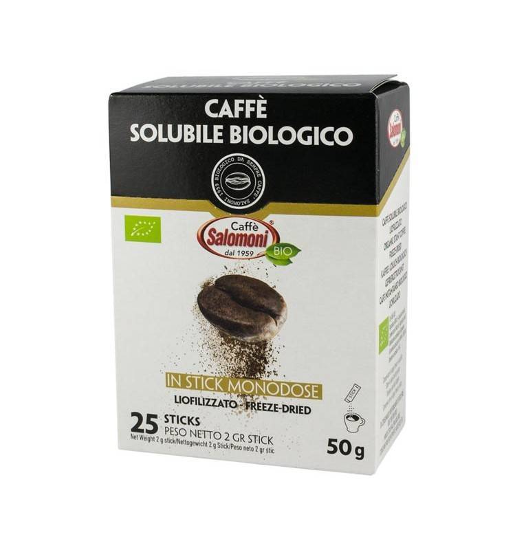 Cafea solubila - doze unice 25* 2g - eco-bio 50g - caffe salomoni