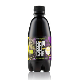 Kombucha cu lamaie indulcita cu stevia, eco-bio, 330 ml, Vita Organic
