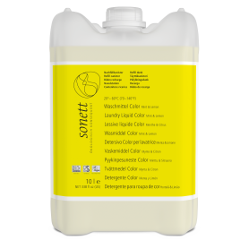 Detergent lichid pentru rufe colorate cu menta si lamaie, 10 l, Sonett