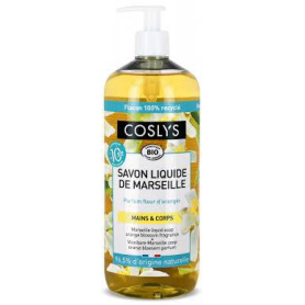 Sapun lichid si gel de dus de Marsilia, cu flori de portocal, eco-bio, 1000 ml, Coslys