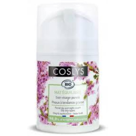 Crema matifianta pentru zi si noapte, pentru ten gras, cu salvie si iedera, eco-bio , 50 ml, Coslys
