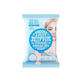 Servetele Deodorante, Smooth & Pure Cotton Cooling Deo , 20 bucati, Ariul