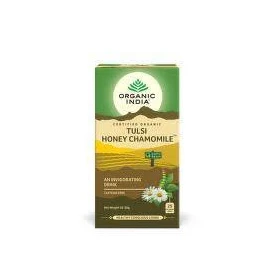 Ceai Tulsi Miere Musetel, Amestec Adaptogen Revigorant, eco-bio, 25 plicuri, Organic India