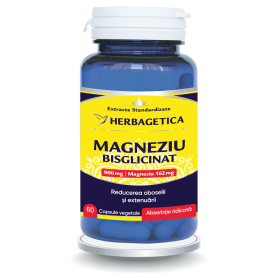 MAGNEZIU BISGLICINAT – 900 mg, 60 capsule, Herbagetica