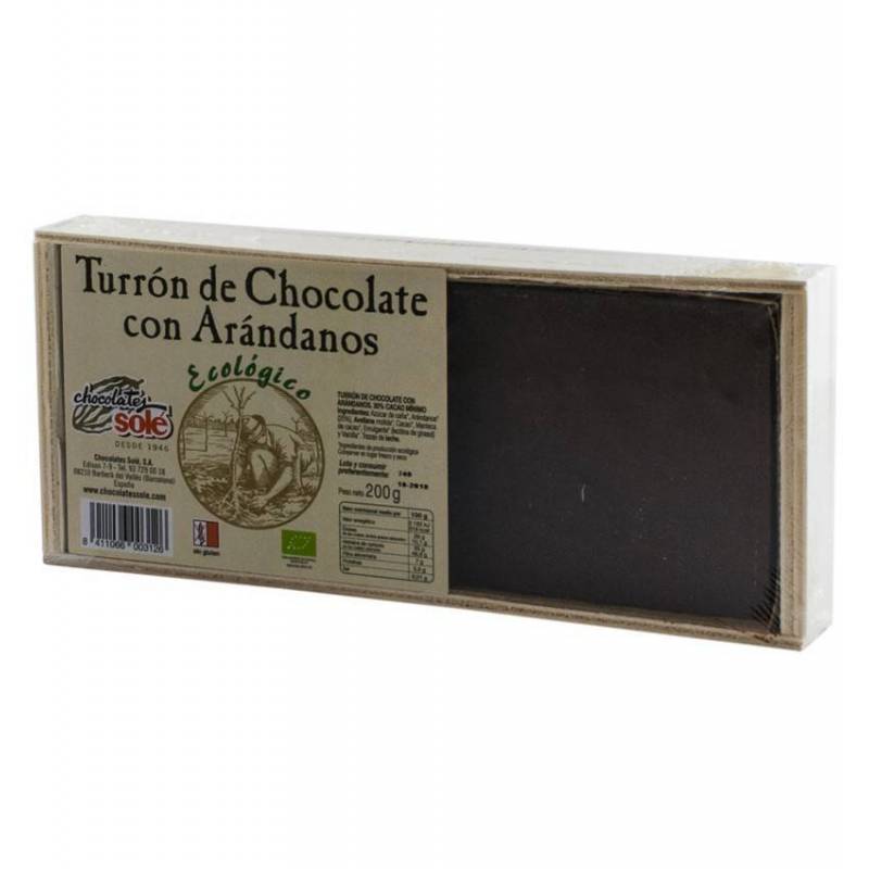 Ciocolata Turron cu afine negre, 30% cacao - eco-bio 200g - Sole