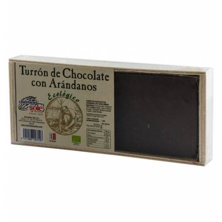 Ciocolata Turron cu afine negre, 30%  cacao - eco-bio 200g  - Sole