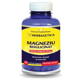 MAGNEZIU BISGLICINAT – 900 mg, 120 capsule, Herbagetica