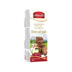 Biscuiti cu umplutura de Cirese si Mere, fara gluten, 180 g, Molendini