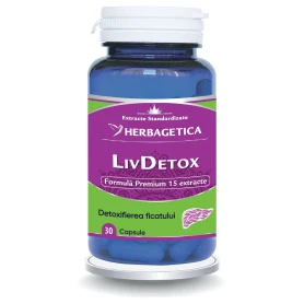 LIVDETOX - detoxificant al ficatului, 30 capsule, Herbagetica
