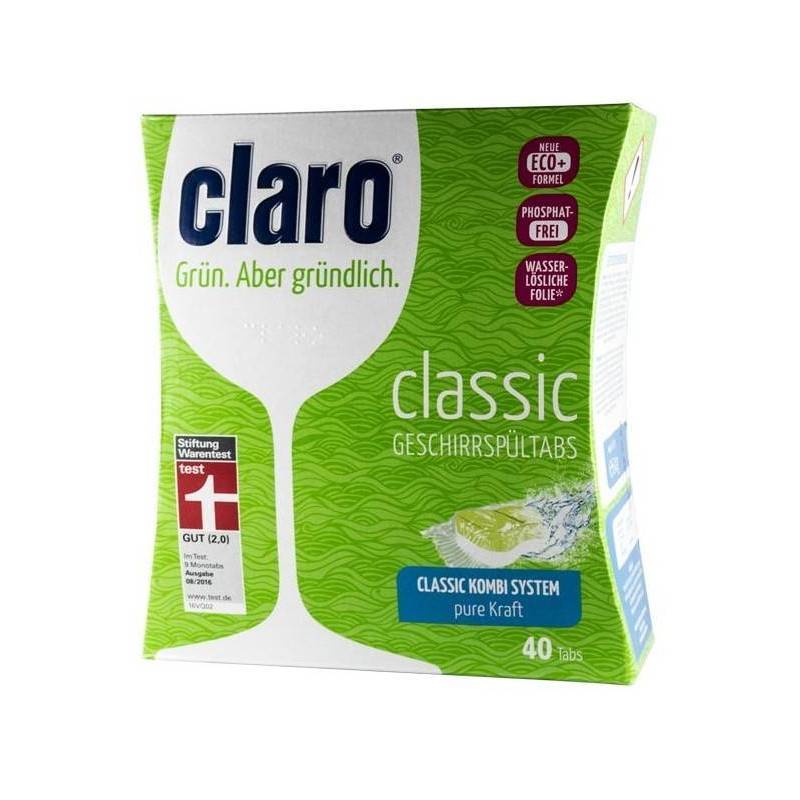 Tablete eco-bio pentru masina de spalat vase 40 tablete 640g - Claro