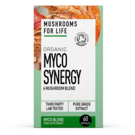 Organic Myco Synergy 6 ciuperci Pure Grade Extracts, 800 mg, 60 capsule, MushroomsForLife